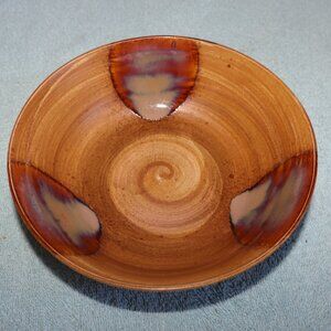 Sango "Splash" Brown 7.5" Soup Bowl Drip Glaze #4951 MCM Stoneware EUC